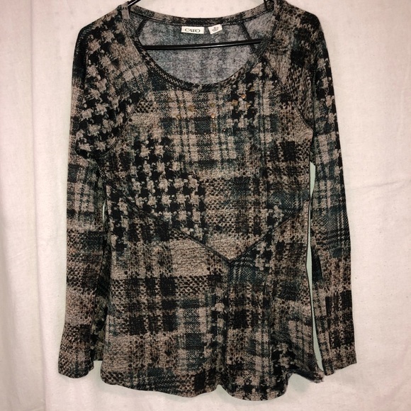 Cato size medium long sleeve shirt polyester & spandex - Picture 4 of 8